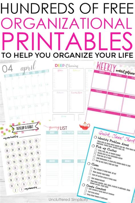 Printable Organization Template