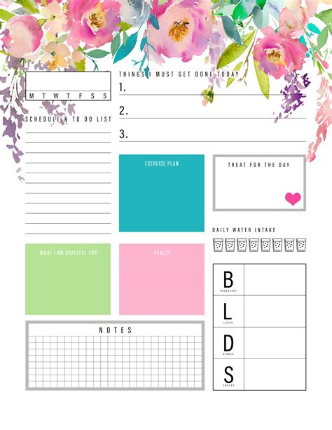 Description of Printable Organizers