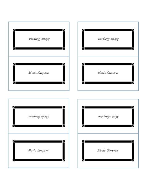 Printable Place Cards Example