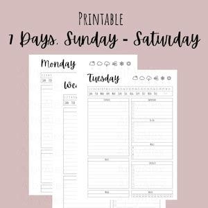 Printable Planners and Organizers