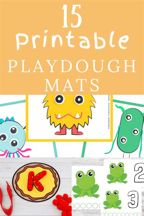 Using Printable Playdough Mats