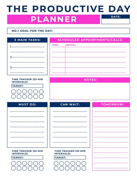 Printable Productivity Template