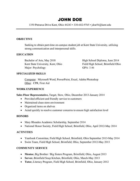 Description of Printable Resume Templates for Students