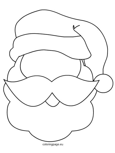 Printable Santa Claus face template