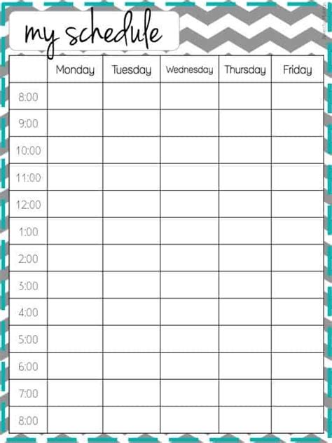 How to Use a Printable Schedule