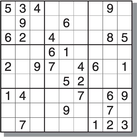 Easy Printable Sudoku Puzzles for Beginners