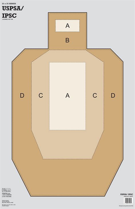 Printable targets for IDPA competition