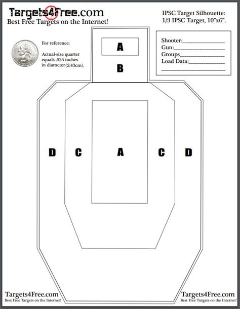 Printable targets for IPSC competition