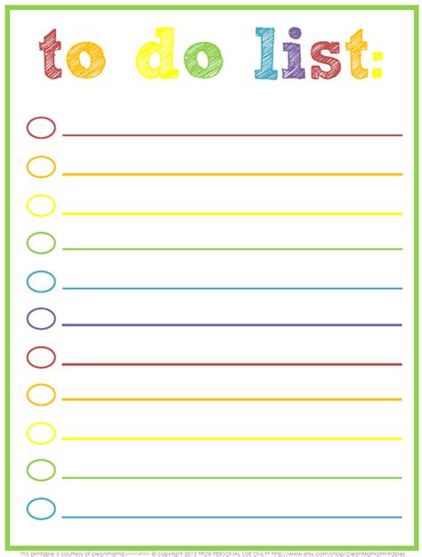 Printable To-Do List