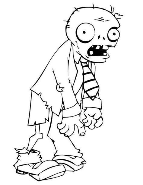 Printable zombie coloring pages