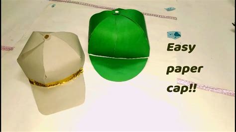 printing and assembling printable paper baseball cap template