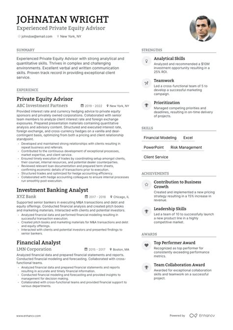 Private Equity Resume Conclusion