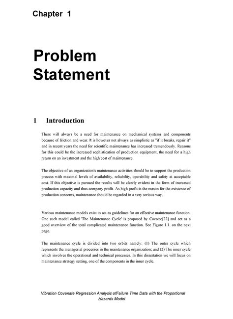 Problem Statement Template Example