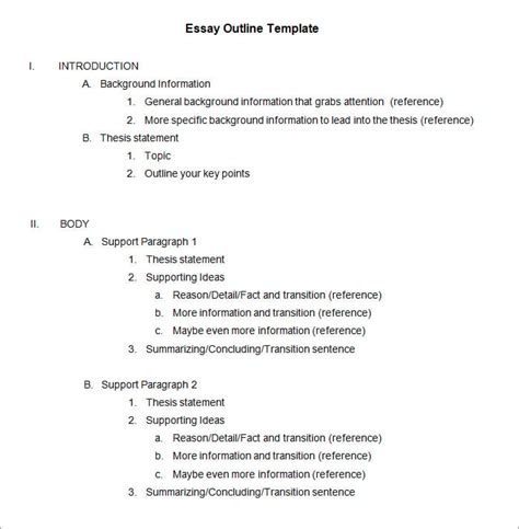 Professional outline template