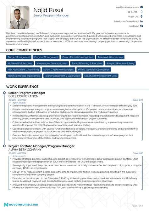 Program Manager Resume