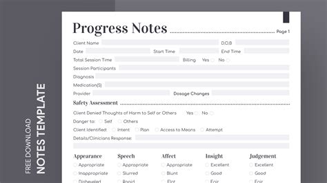 Progress Note Template Google Docs