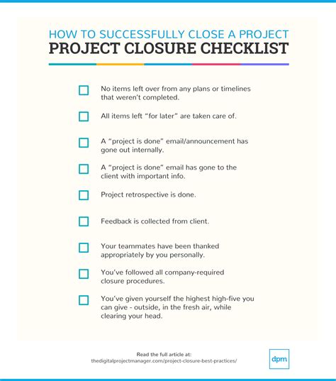 Project Closure Checklist