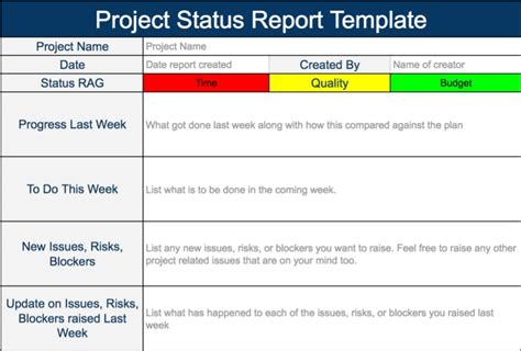 Project Management Status Report