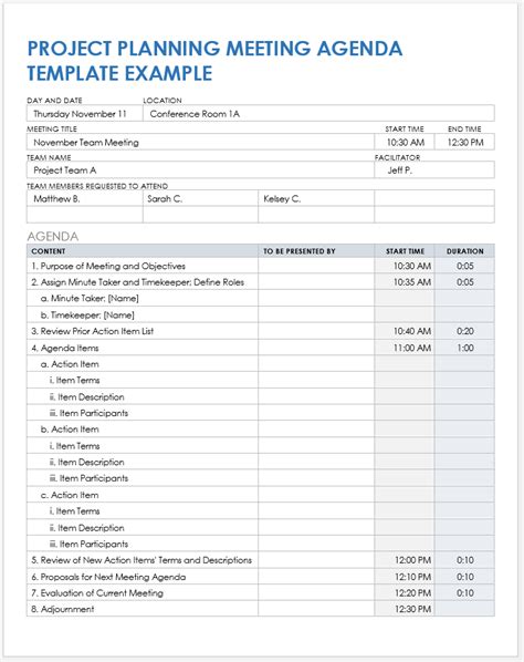 Project Meeting Template