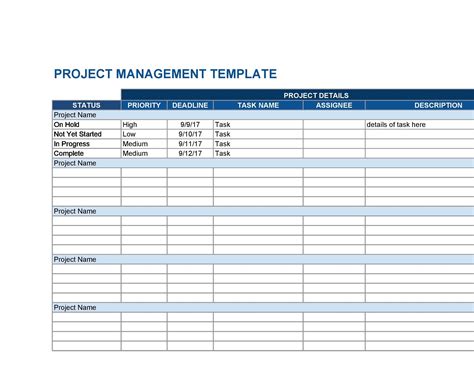 Project Progress Tracking Template