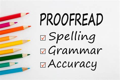 Proofreading and editing