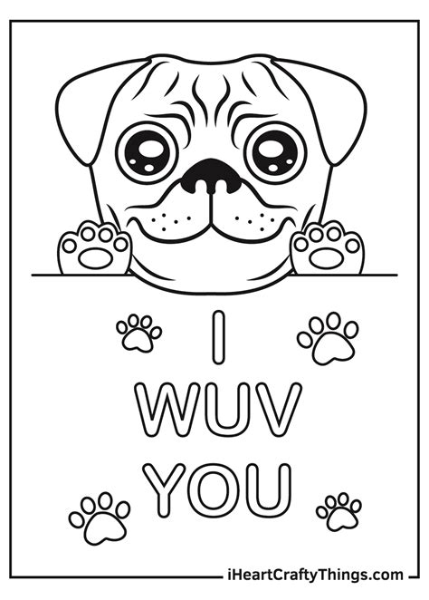 Pug coloring pages for self-expression