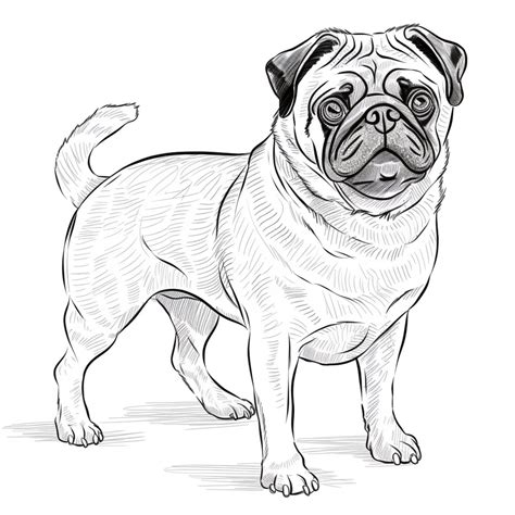 Pug coloring pages for socializing