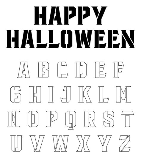 Pumpkin Carving Letter Stencils Printable