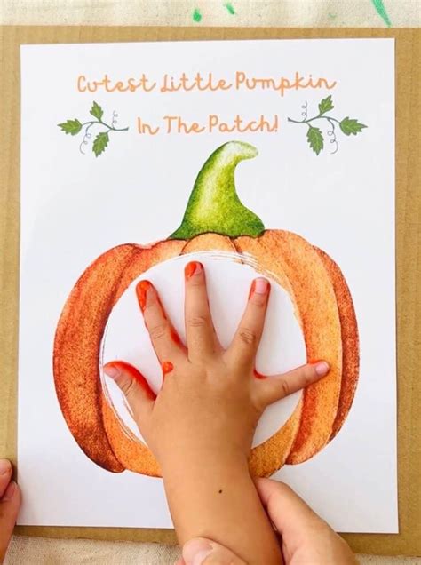 Pumpkin Handprint Craft