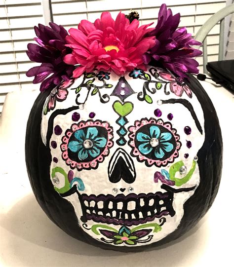 Pumpkin Sugar Skull Design Ideas