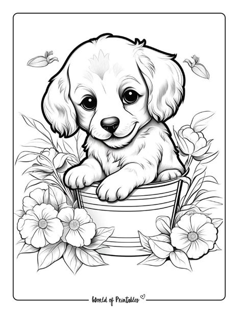 Puppy Coloring Pages 1