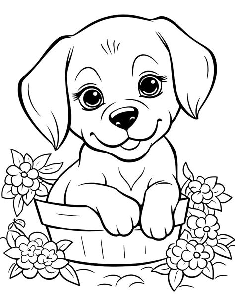 Puppy Coloring Pages 6