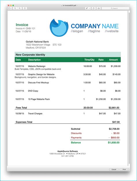 QuickBooks Online Invoice Template Creation