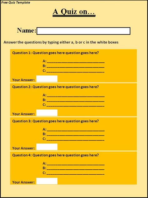 Description of Quiz Template 7