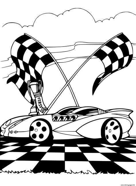 Race Car Track Coloring Page