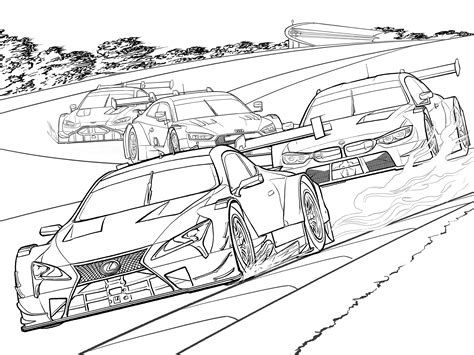 Racing Car Coloring Page