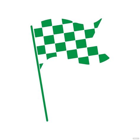 Green racing flag