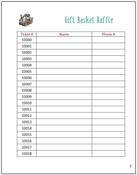 Raffle Templates for Excel