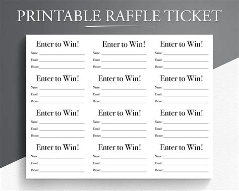 Raffle Tickets Printable