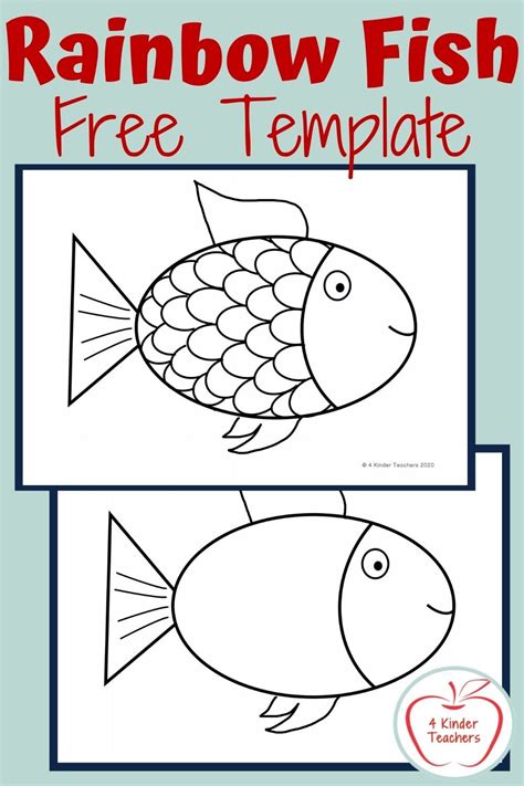 Rainbow Fish Template Printable