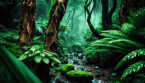 Rainforest background printable art inspiration