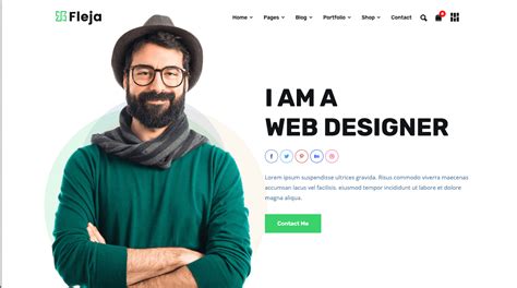 React Portfolio Website Template Example 7