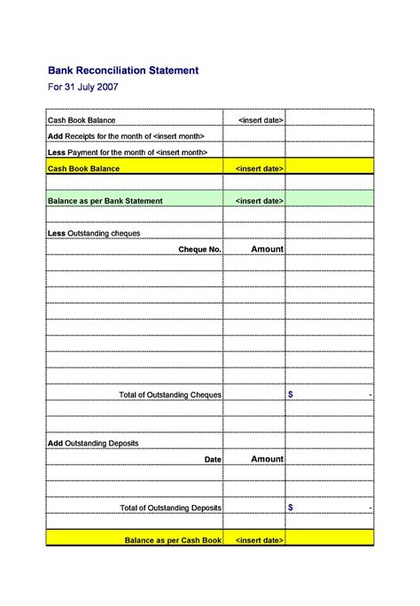 Reconciliation Templates