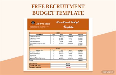 Recruitment Budget Template Sample