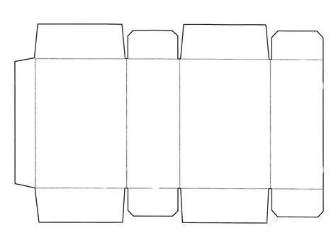 Rectangle Paper Box Template Design 1