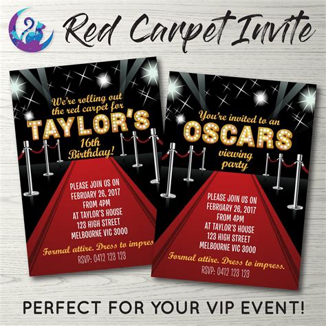 Description of Red Carpet Event Invites