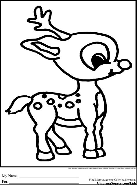 Reindeer coloring page for adults