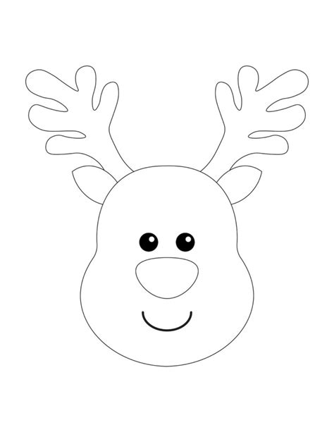 Description of Reindeer Face Template 6