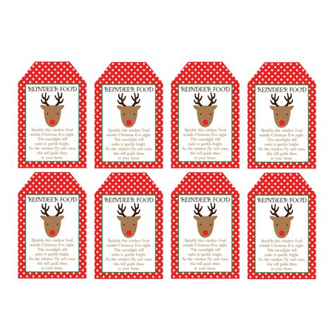 Reindeer Food Labels Personalized Free