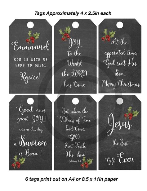 Religious Christmas Tags